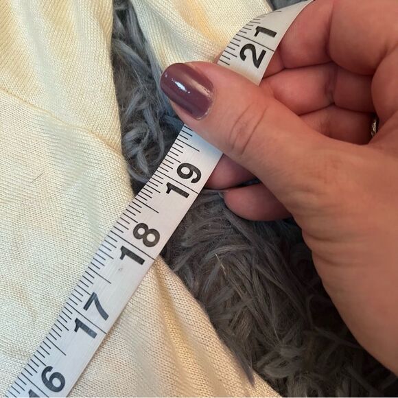 August Silk Wool Silk Cream Open Front Cardigan Sweater Size M NWT - Picture 5 of 6